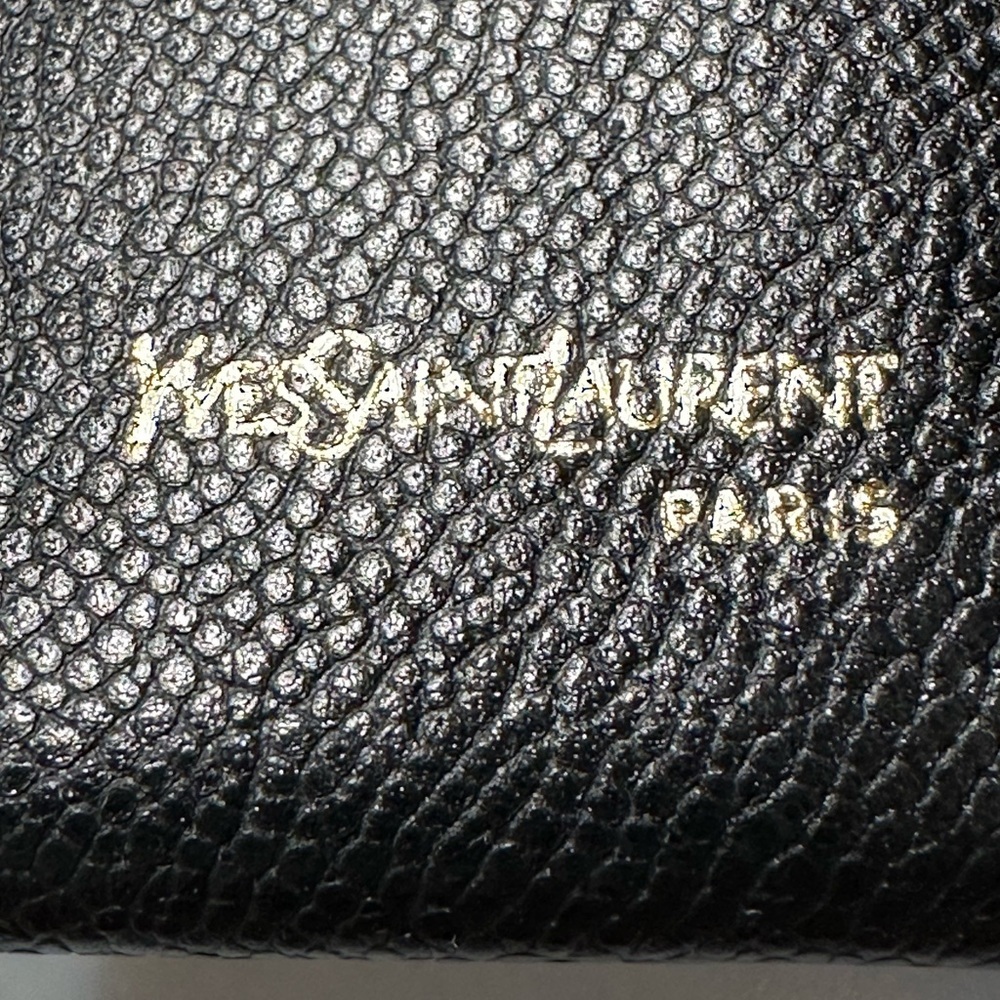 Vintage Yves Saint Laurent YSL Black Leather Cassandra Long Bifold Wallet EUC - Picture 6 of 16